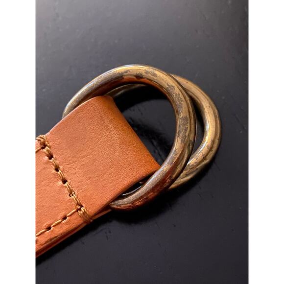 GAP Coral Red Fabric Belt w/Leather Trim Womens sz M - Picture 4 of 8